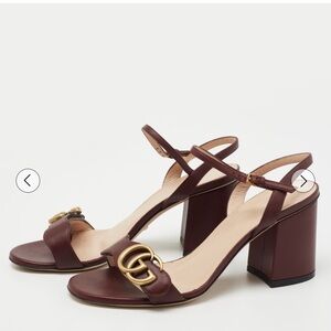 Gucci Marmont GG Ankle strap sandals